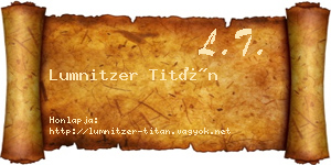 Lumnitzer Titán névjegykártya